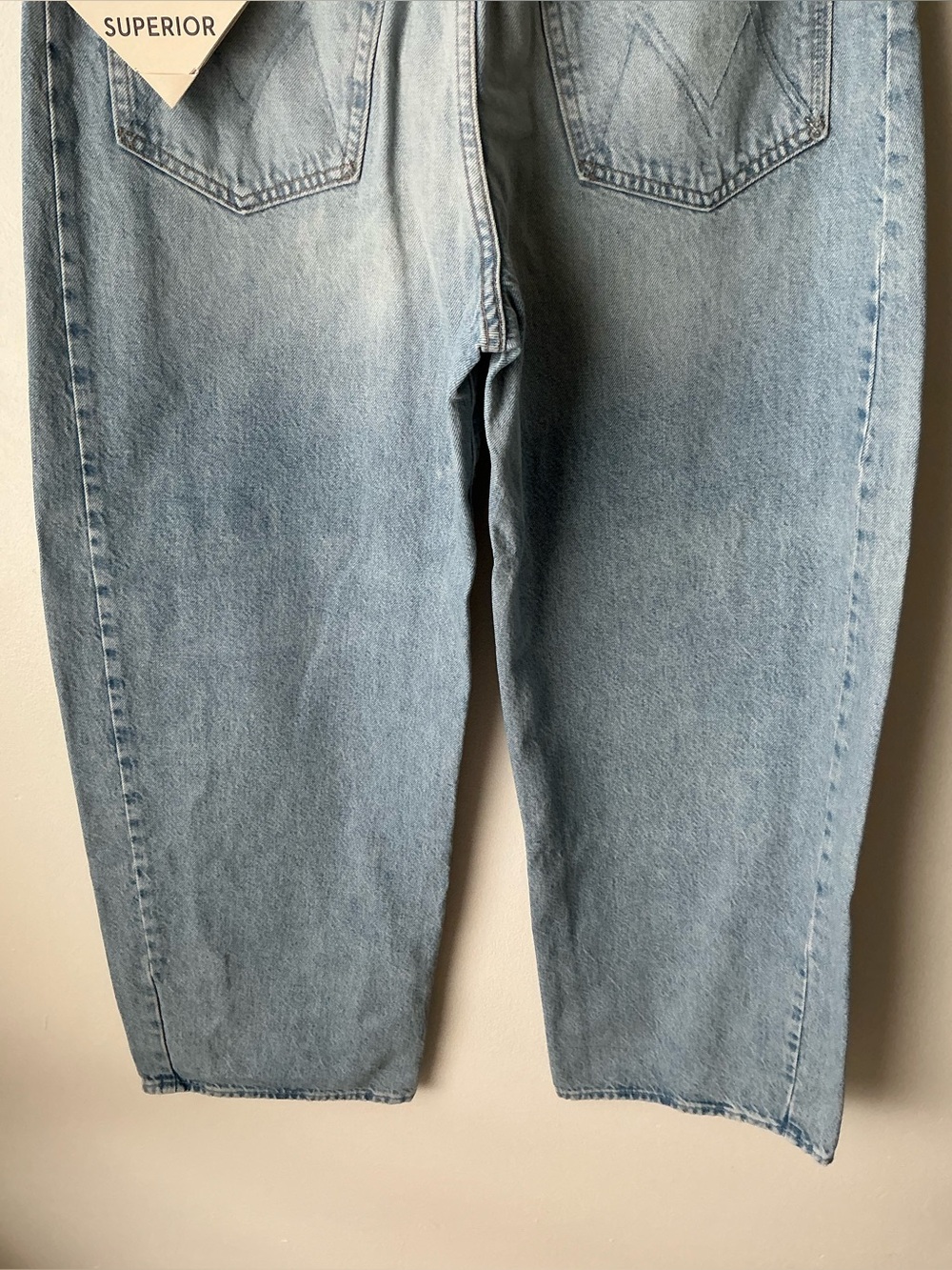 NWT MOTHER SUPERIOR Jeans Full-Pipe Flood Back Pedal Blue Size 28 - Picture 9 of 14